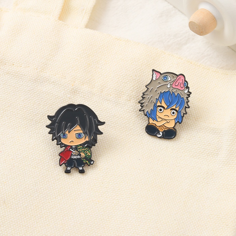 Pin cài áo manga anime Kimetsu no Yaiba Demon Slayer chibi nhân vật Tanjiro/ Nezuko/ Zenitsu/ Inosuke/ Tomioka - GC418