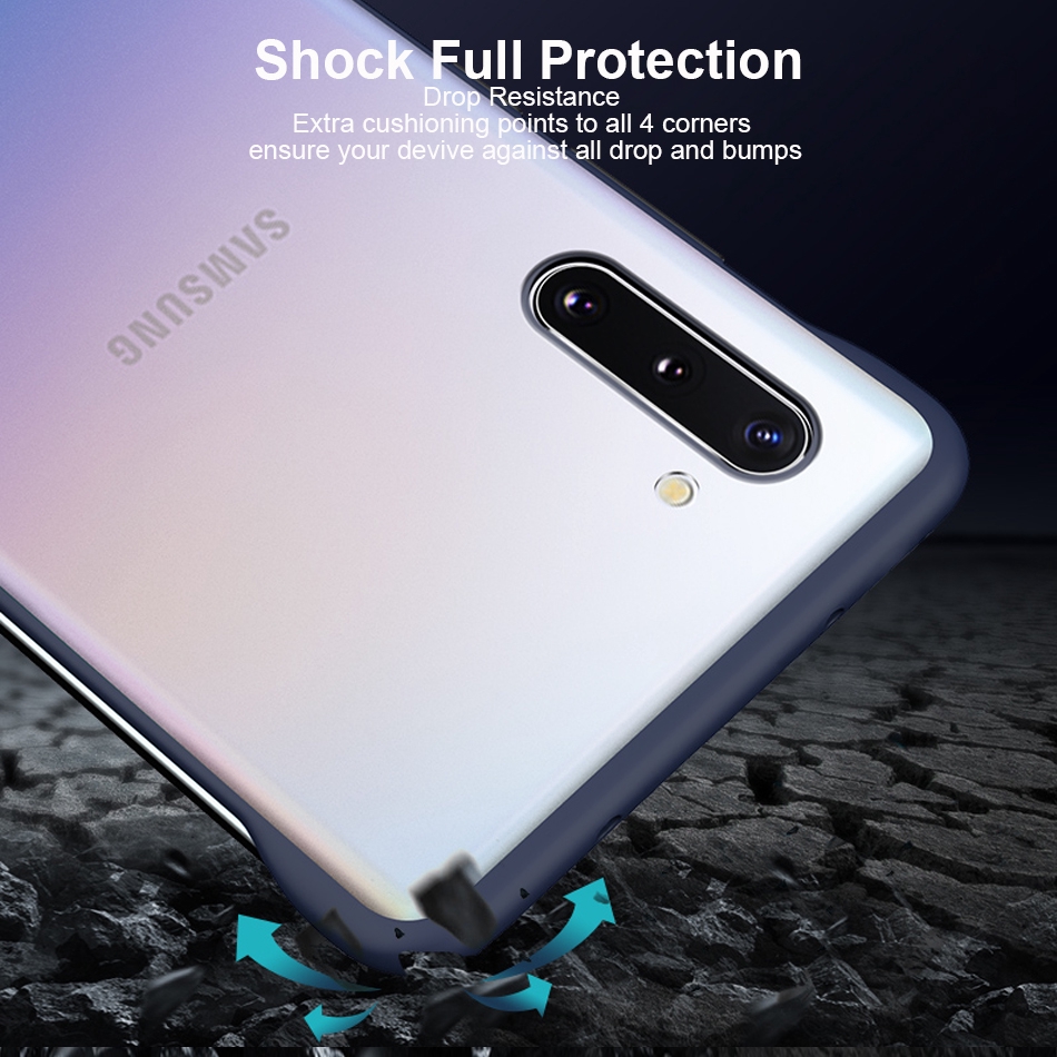 Ốp điện thoại cứng không viền trong suốt kèm dây đeo cho Samsung Galaxy Note 10 Plus Note 10+ S10+ S20 Plus | BigBuy360 - bigbuy360.vn