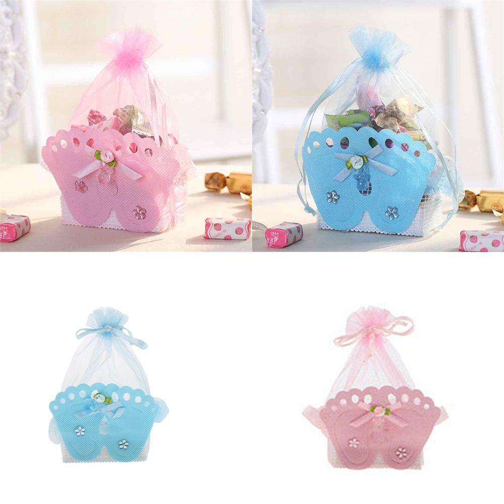 CHOOKEY Bộ 12 Hộp Đựng Kẹo Hình Dấu Chân Sáng Tạo