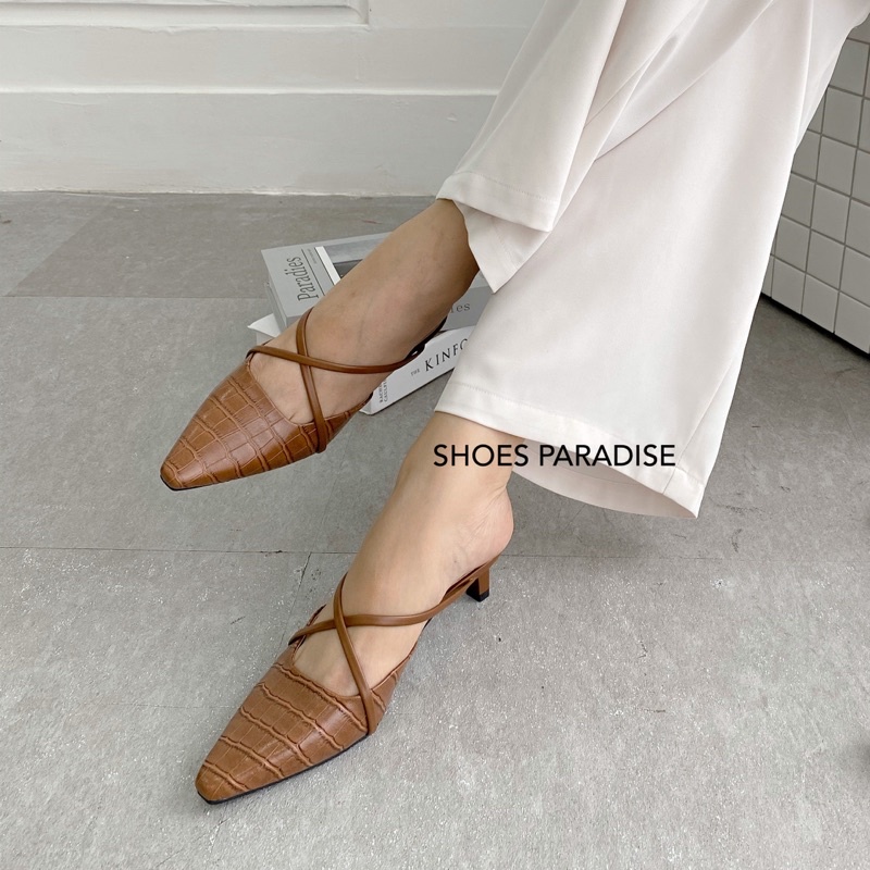 Giày sục nữ giày nữ hàn quốc giày sục giày mũi nhọn giày đế 3f mũi nhọn đẹp SHOES PARADISE