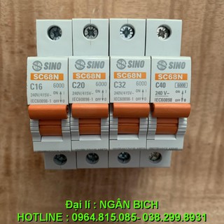 Attomat đơn đôi attomat chống giật cầu dao tự động 1 pha 2 pha 3pha Sino- Hàng Chính Hãng MODEL SC68N