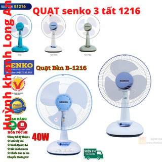 QUẠT SENKO 3 TẤT B1216 ( CHƯA RÁP SẴN) TÙY CHỌN MÀU YÊU THÍCH IBOX HƯỚNG DẪN RÁP
