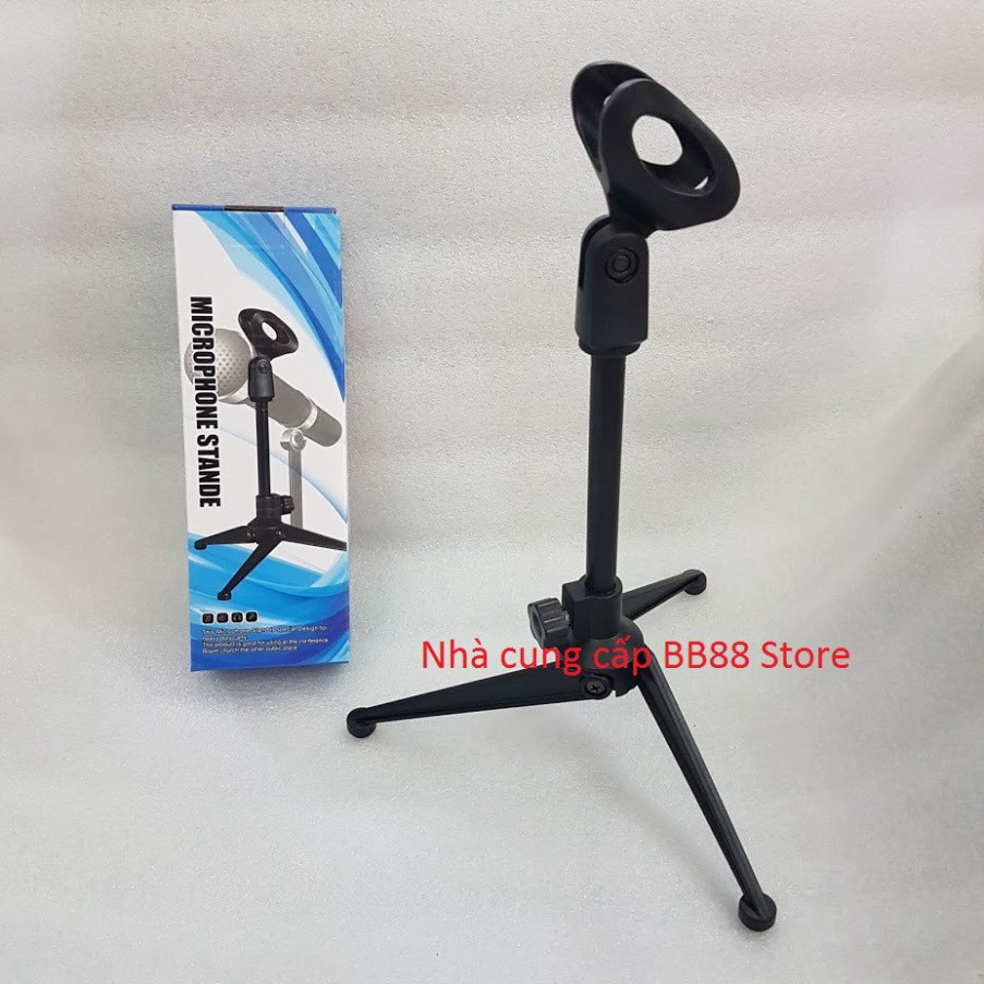 TAY KẸP GIỮ MIC CHÂN ĐỂ BÀN 2 NẤC KÉO DÀI 20 - 40CM MICROPHONE STAND | BigBuy360 - bigbuy360.vn
