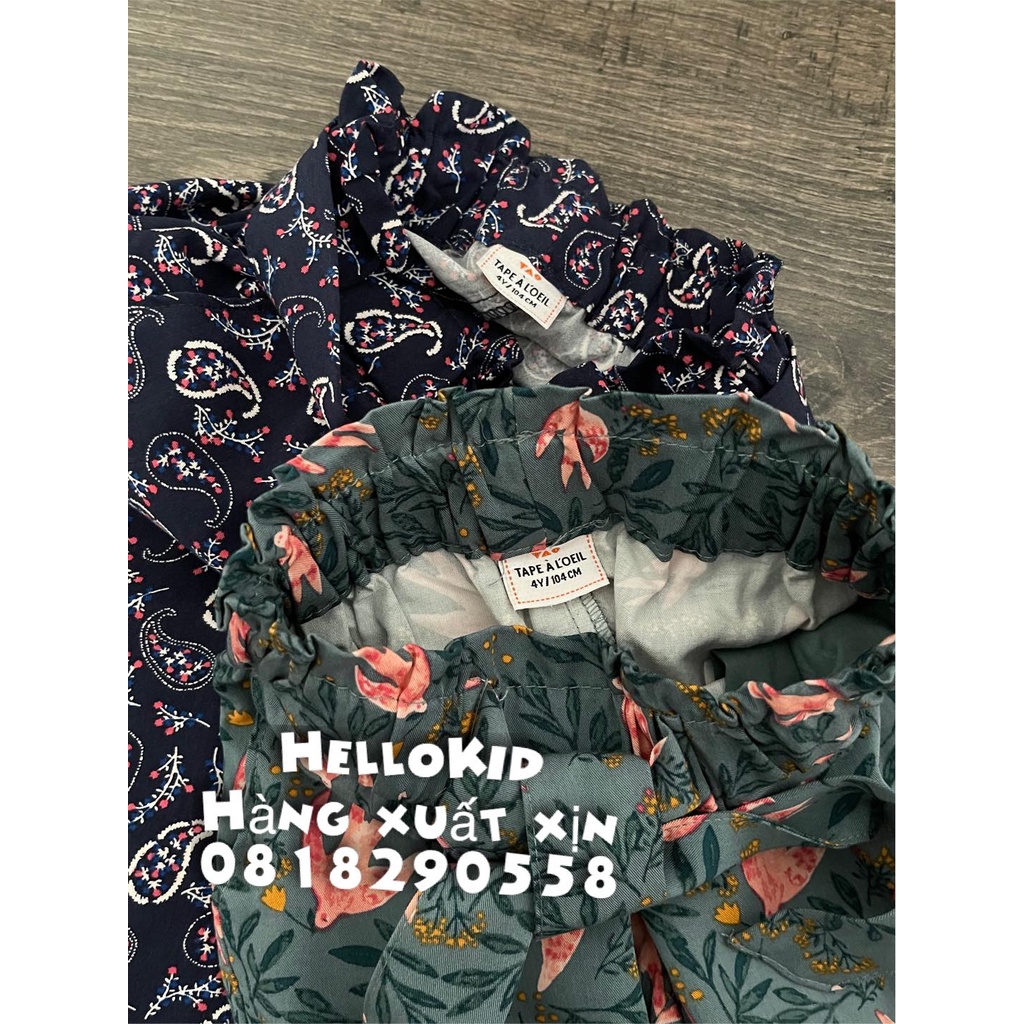 Q170 - Quần baggy lanh tape bé gái