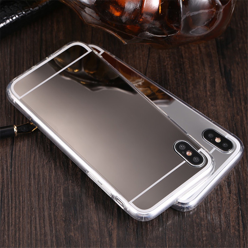 Ốp Điện Thoại Mặt Gương Chống Sốc Cho Xiaomi 5X 6X 8 9 10 CC9 CC9E Lite POCO X3 NFC F3 M3 A1 A2 A3 Note 10 Pro