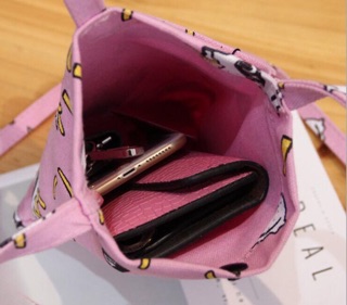 Túi Tote vải mini đồ ăn