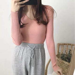 Áo len cổ tim 1108AL
