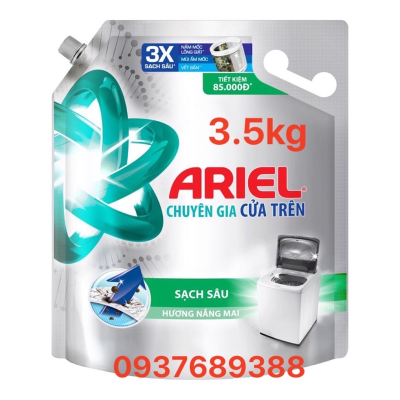 Nước giặt ariel cho máy giặt cửa trên 3,5kg Hương Nắng Mai