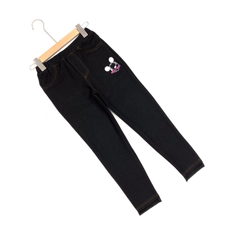Quần tregging giả jean cho bé gái 8 đến 14 tuổi
