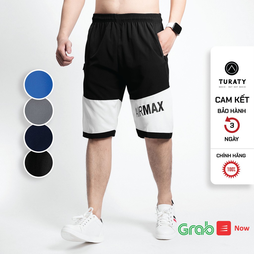 Quần đùi nam TURATY AIRMAX mẫu quần short sooc ngắn vải gió cao cấp mặc ở nhà chơi thể thao chạy bộ tập GYM rất đẹp - HÀ