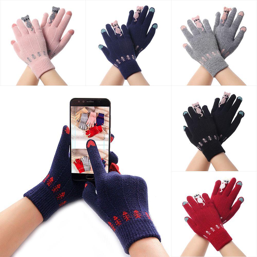 Găng Tay Dệt Kim Hoạ Tiết Hoạt Hình Đáng Yêu