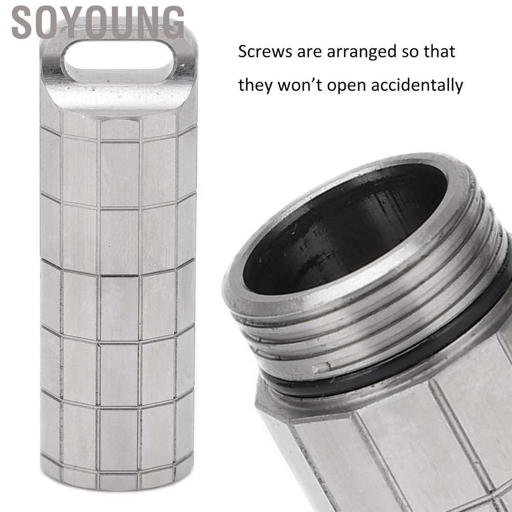 Hộp đựng thuốc mini bằng hợp kim titan tiện dụng mang theo du lịch cắm trại