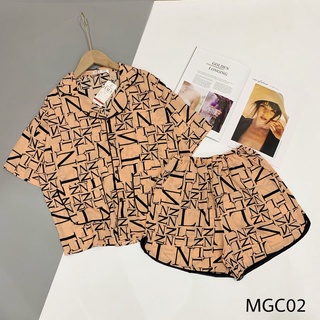 Bộ pijama đùi lụa mango cao cấp có size