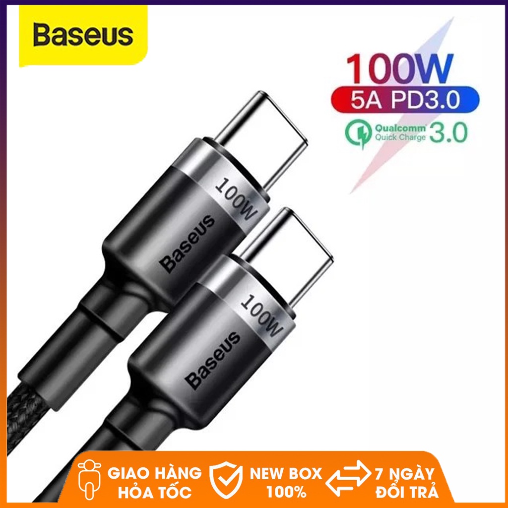 Dây cáp sạc từ USB C sang USB Type-C hỗ trợ QC 4.0 100W