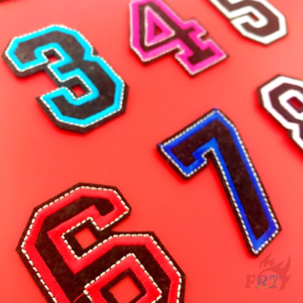 Miếng vá quần áo DIY hình dạng chữ số 0-9 nhiều màu sắc tùy chọn dành cho trang trí