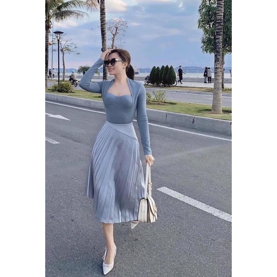 Áo len dài tay cúp ngực body siêu hot
