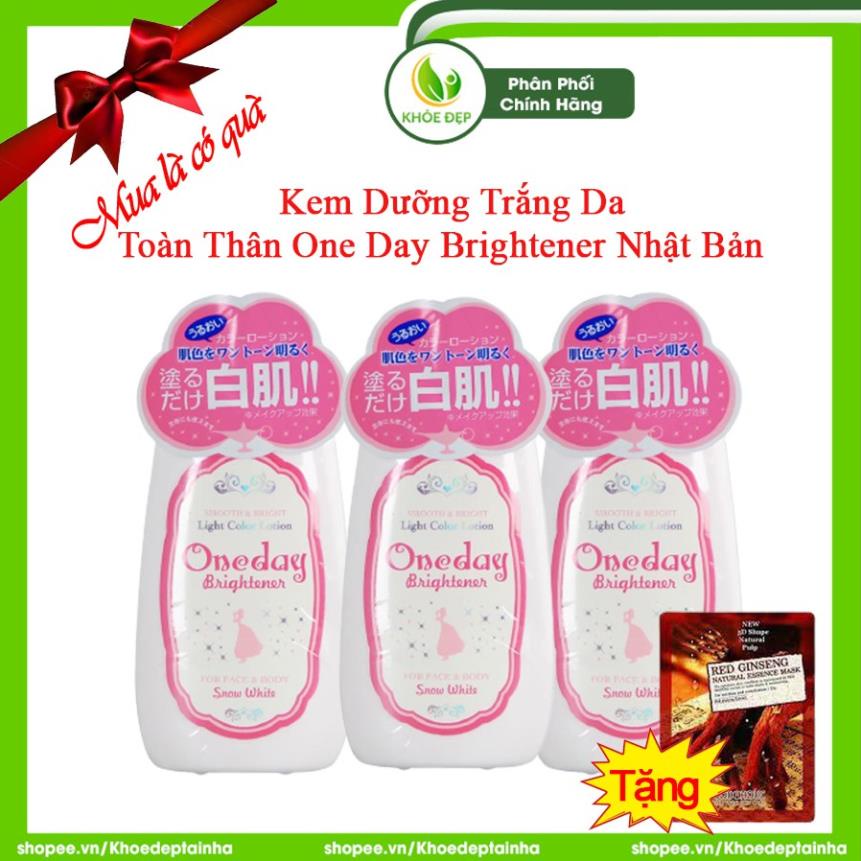 [ CHÍNH HÃNG ] Kem Dưỡng Trắng Da Toàn Thân ONE DAY BRIGHTENER Nhật Bản 120ml