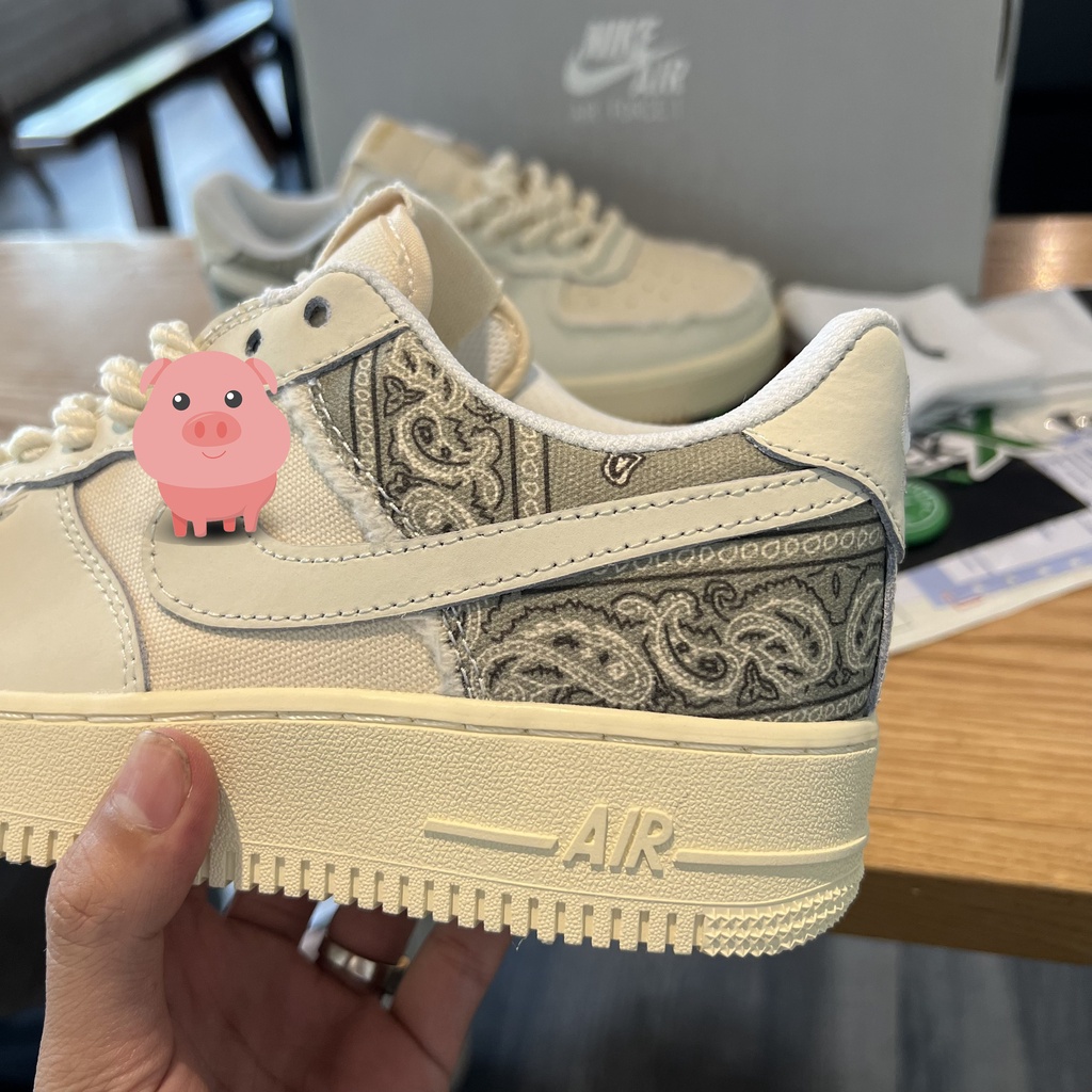 Giày Thể Thao Nam Nữ Sneaker AF1 Bigbang, Giày Gót Thổ Cẩm, Giày Dây Thừng