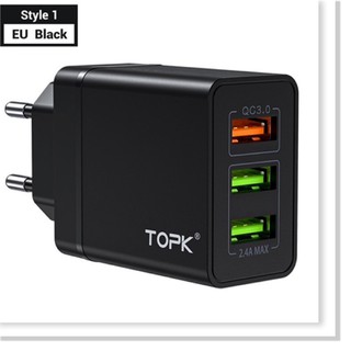 Củ sạc nhanh TOPK B348Q 3 cổng sạc