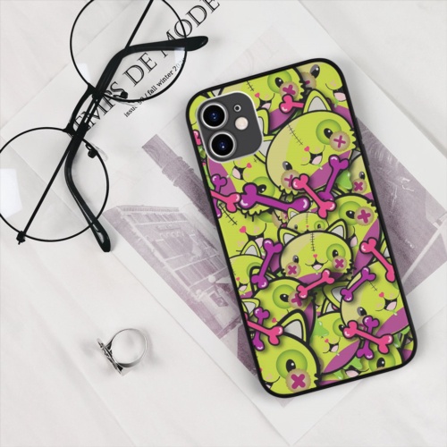 Ốp lưng iphone SAMSUNG hình skull cats collage art pop art đẹp cạnh vuông  cho iPhone PAP20210653