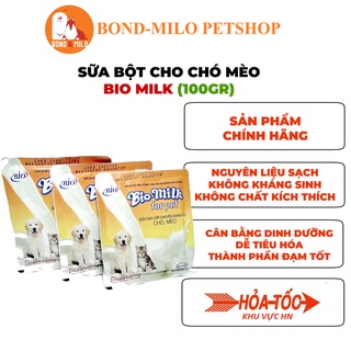 SỮA BỘT CHO CHÓ MÈO BIO MILK GÓI 100GR - BONDMILO SHOP