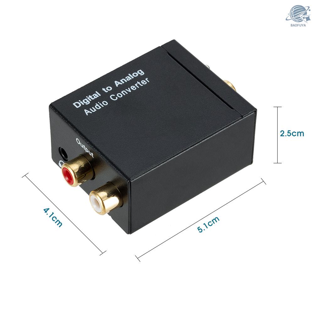 BF 3.5mm Digital to Analog Audio Converter Optical Fiber Coaxial Signal to Analog Audio Adapter