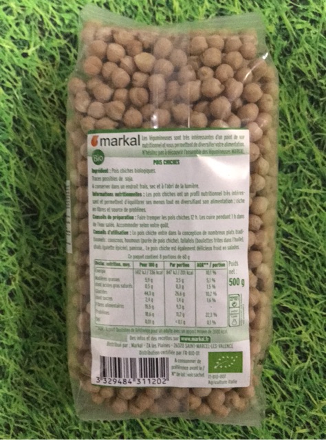 Đậu gà hữu cơ organic Markal 500g (Pháp)