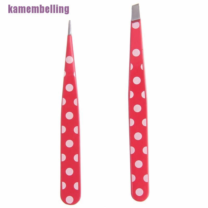 Bộ 2 Dụng Cụ Tẩy Lông Bằng Thép Không Gỉ Họa Tiết Da Báo / Chấm Bi Dễ Thương Cho Nữ