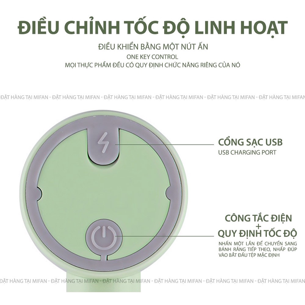 Máy Đánh Trứng Cầm Tay 3 trong 1 đa năng pin sạc mẫu mới 2021 - Máy xay thịt tỏi ớt hạt tiêu đánh bọt sữa cafe mini