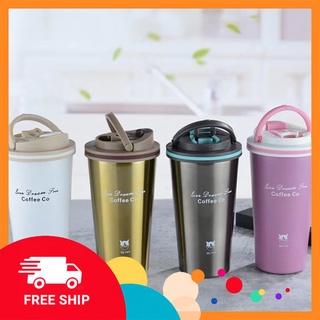 Cốc giữ nhiệt nóng lạnh 500ml, ly giữ nhiệt nóng lạnh 500ml hàng xuất Hàn.