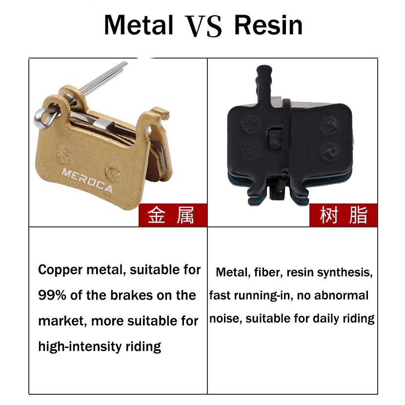MEROCA Má Phanh Kim Loại Phanh Đĩa Thủy Lực MTB Cho Shimano B01s M445 355 395 Phụ Kiện Xe Đạp