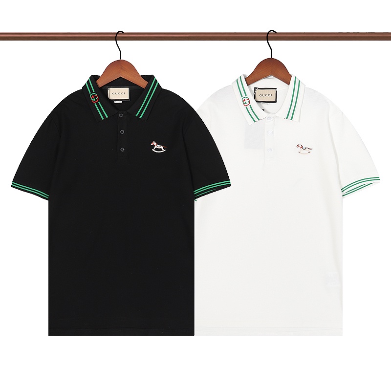 Áo Thun Tay Ngắn Chất Liệu Cotton Thêu Họa Tiết GUCCI Thời Trang Unisex