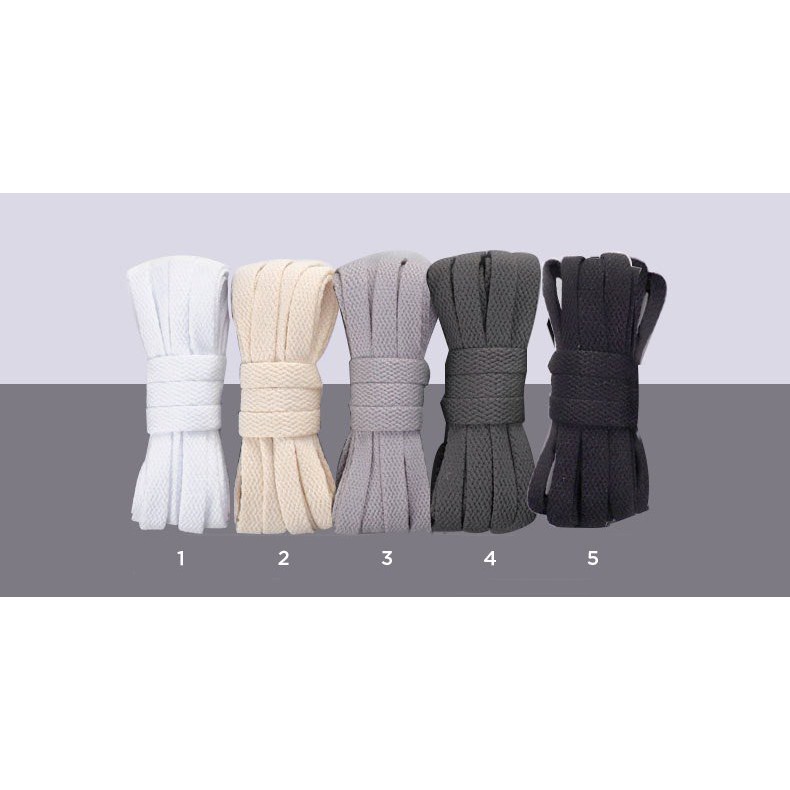 Dây Giày Thể Thao Sneaker Bản Dẹt Nam Nữ Nhiều Màu 140cm - 160cm Chất Lượng Cao