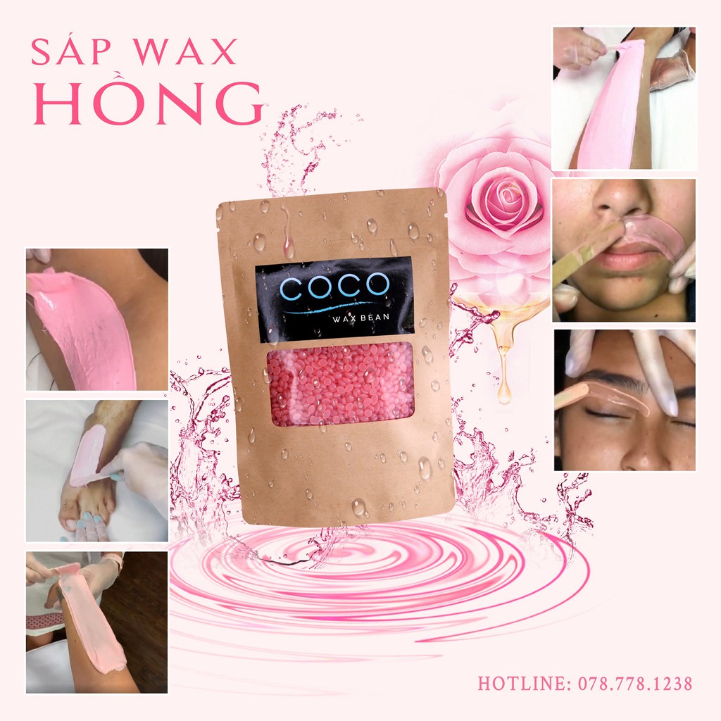 1 sáp wax lông Coco Wax Bean + Dụng cụ nấu wax lông (free que wax)(cb-1)