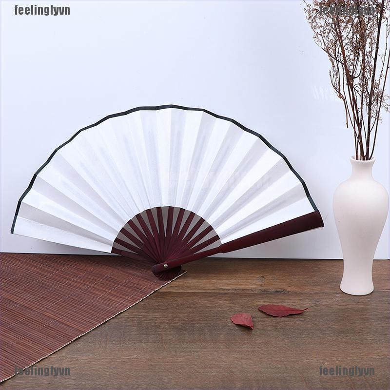 Quạt lụa nan tre phong cách Nhật Bản | BigBuy360 - bigbuy360.vn