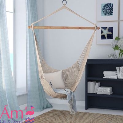 [Tặng Kèm Đệm Ngồi] Võng Treo Trần Tuarua Ấm Gift Decor BoHo Đan Dây Cotton Chịu Lực Từ 150kg Phù Hợp Với Mọi Lứa Tuổi