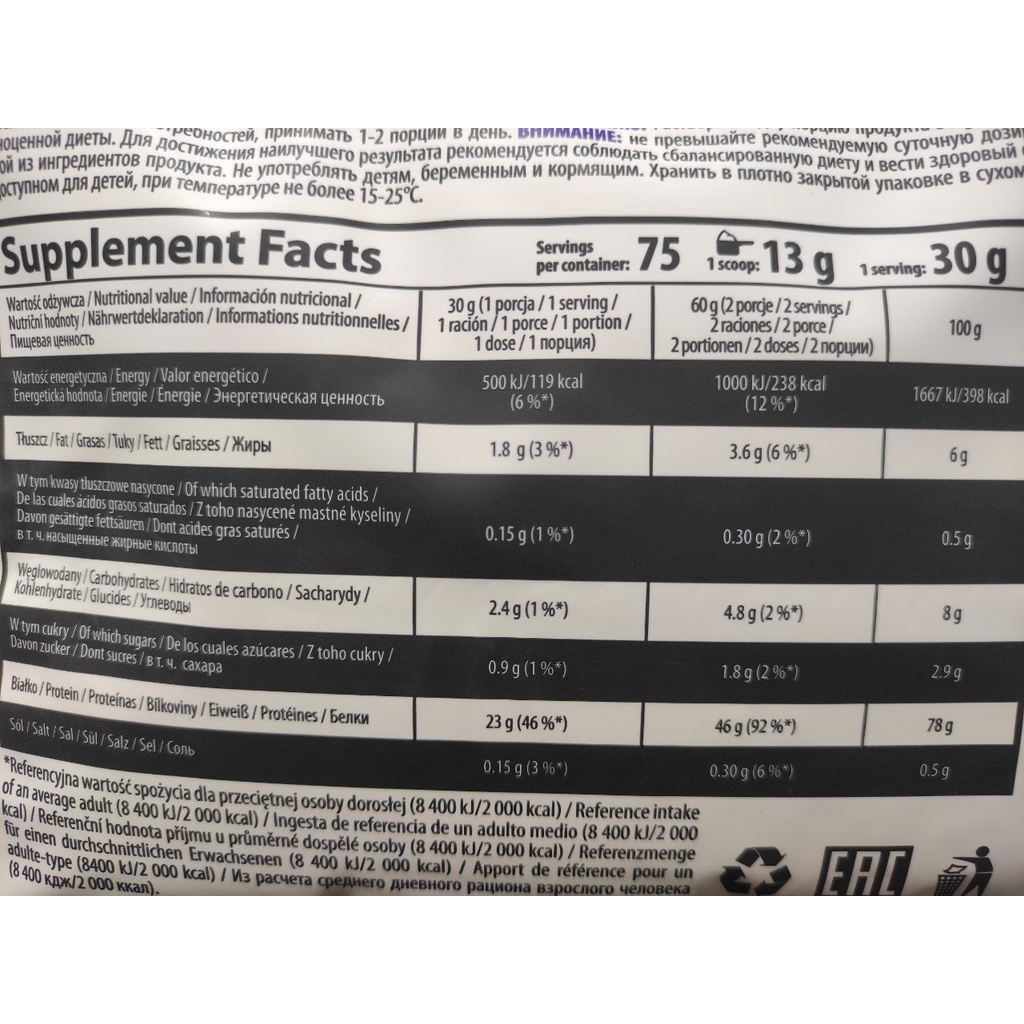 WHEY PROTEIN OSTROVIT WPC.80eu 5LBS, SỮA TẬP GYM TĂNG CƠ - WHEY BALAN