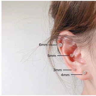Bông tai nụ đá đủ size siêu xinh-Nụ đá bạc ta Basic