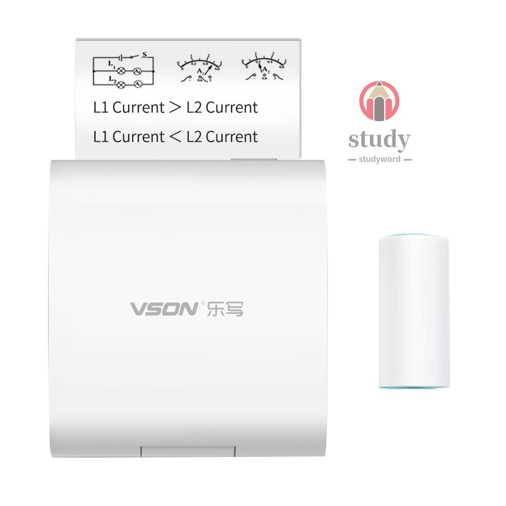 SẴN [Tặng 2 Cuộn Giấy in] Máy In Nhiệt VSON Mini đa năng cực nét ứng dụng công nghệ mới cho Ios/Android | BigBuy360 - bigbuy360.vn