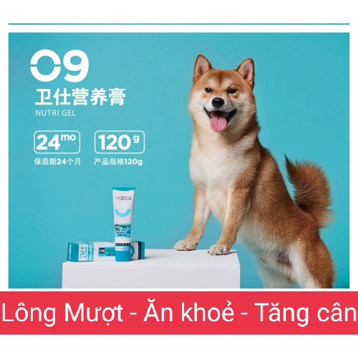 NOURSE 09 Gel dinh dưỡng cho chó mèo giúp mượt lông, hỗ trợ tăng cân cho chó mèo biếng ăn gầy ốm 120g