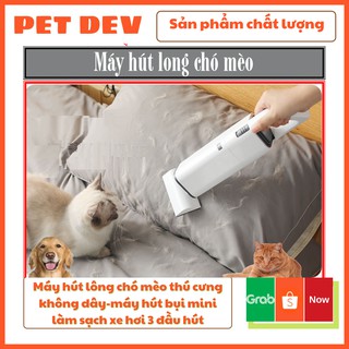Công suất 120w(BH 6 tháng) Máy hút lông chó mèo thú cưng không dây-máy hút bụi mini làm sạch xe hơi 3 đầu hút