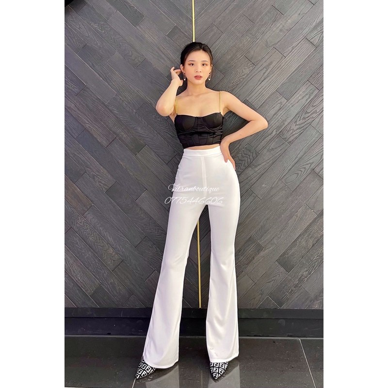 QUẦN ỐNG LOE LƯNG CAO NHIỀU MÀU, hack dáng, hot girl | BigBuy360 - bigbuy360.vn