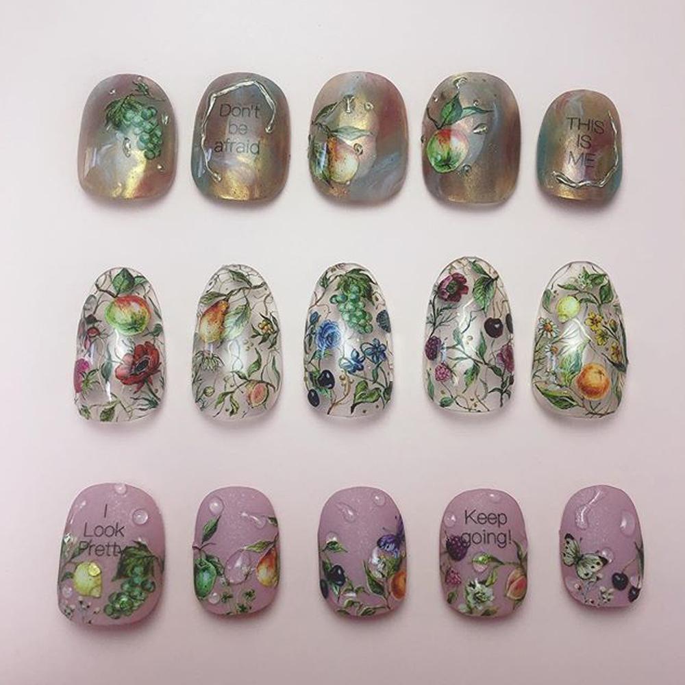 OCEANMAP Hình Dán Trang Trí Móng Tay Hình Bướm Chống Nước