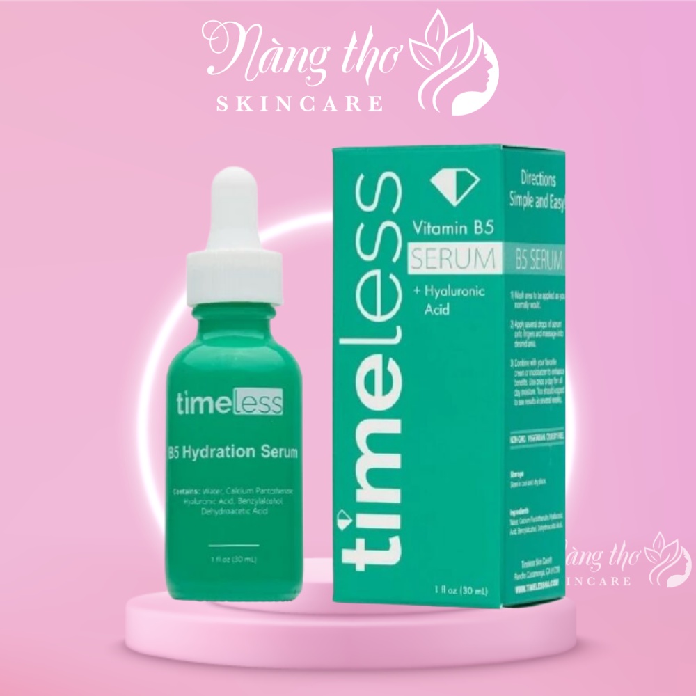 [Mã ICBBACK1219 hoàn 20K xu đơn 0Đ] [Timeless] Serum phục hồi da, dưỡng ẩm Vitamin B5