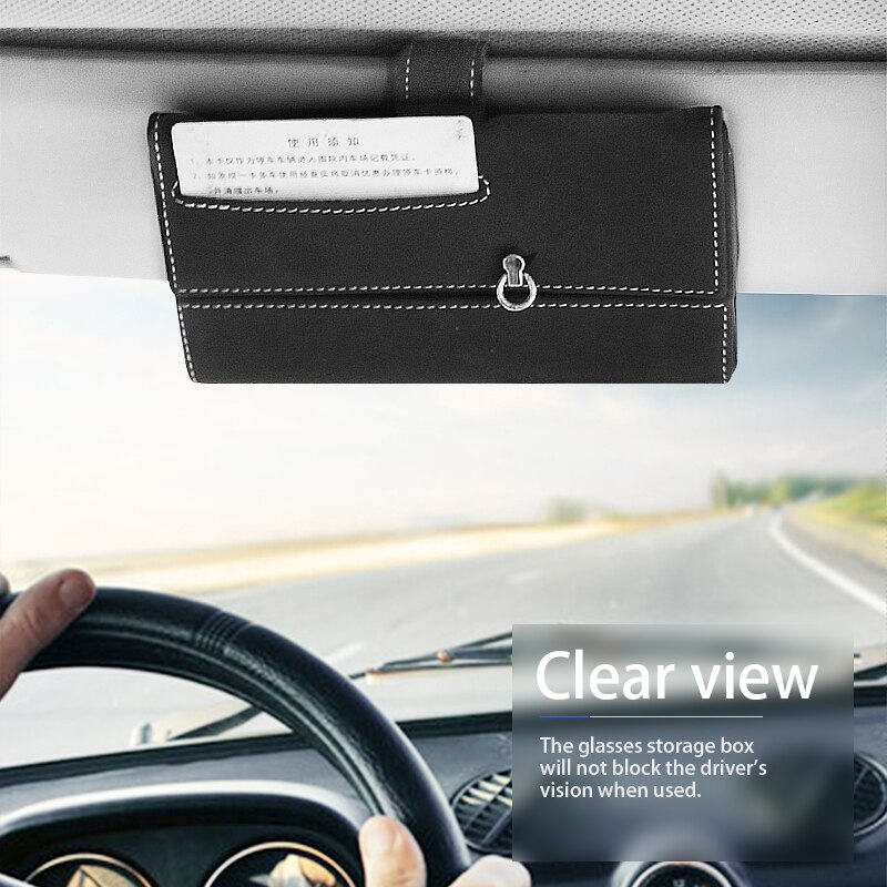 Hộp đựng mắt kính/ thẻ/ vé xe SEAMETAL làm từ da phù hợp cho tất cả model xe hơi