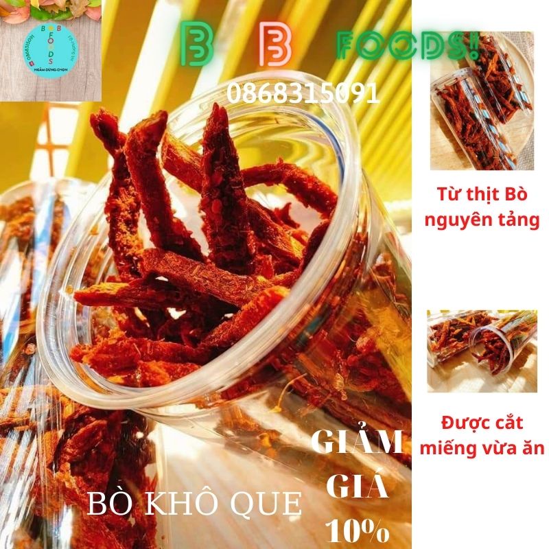 [ FREE SHIP - GIẢM GIÁ 10% ] Khô Bò que loại 1 HỘP 250gr đồ ăn vặt giá rẻ cực ngon/ BB-FOODs | BigBuy360 - bigbuy360.vn