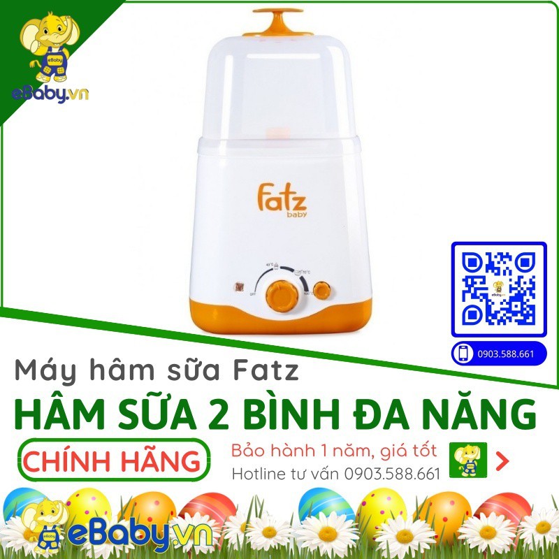 Máy hâm sữa tiệt trùng đa năng  2 bình Fatzbaby - FB3011SL - Bảo hành  12 tháng toàn quốc