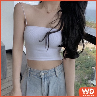 Áo 2 dây Sợi Bún Wado Không Có Đêm Ngực,Chất Cotton Mềm Mại