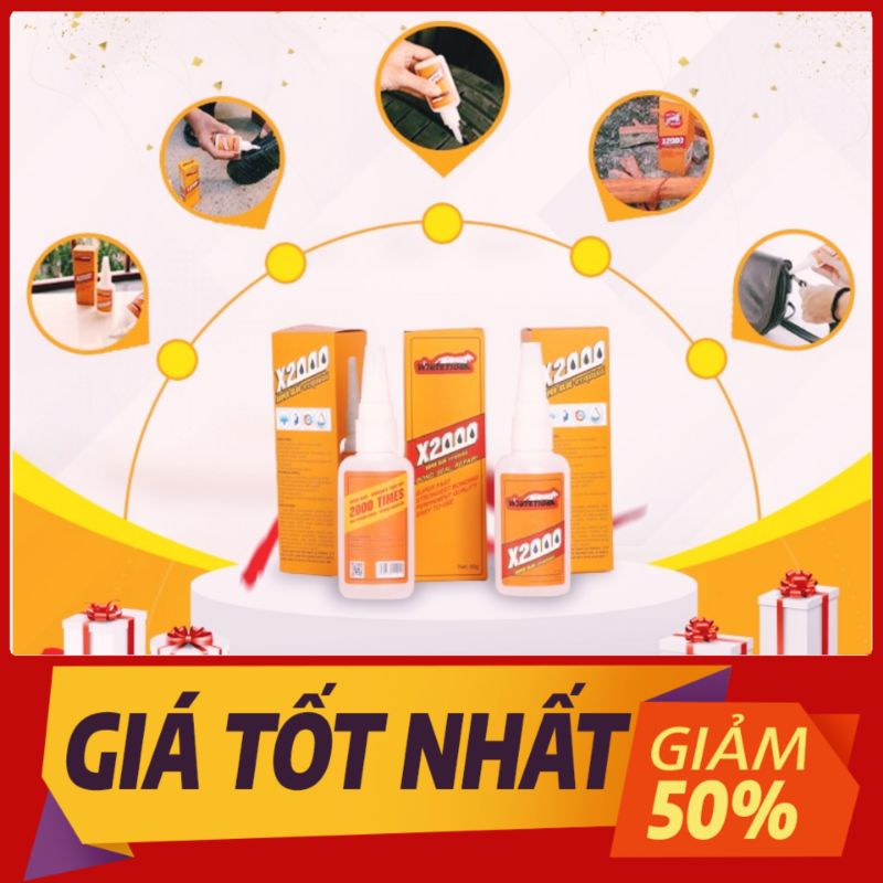 Keo dán đa năng siêu dính X2000, Dán dính mọi vật liệu dán gỗ, thủy tinh, kim loại, sắt, gốm sứ, nhựa [CEC Store]