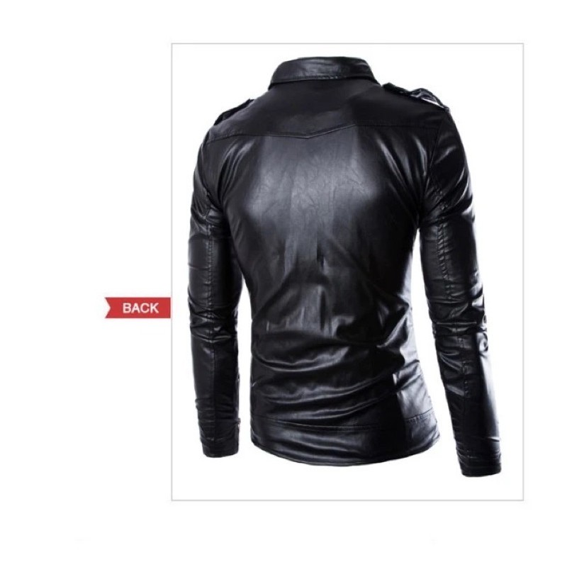 Áo khoác da nam biker jacket thời trang quảng châu cao cấp